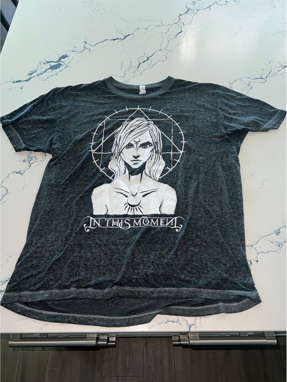 In this moment T-shirt featuring Maria Brink half God half devil XL